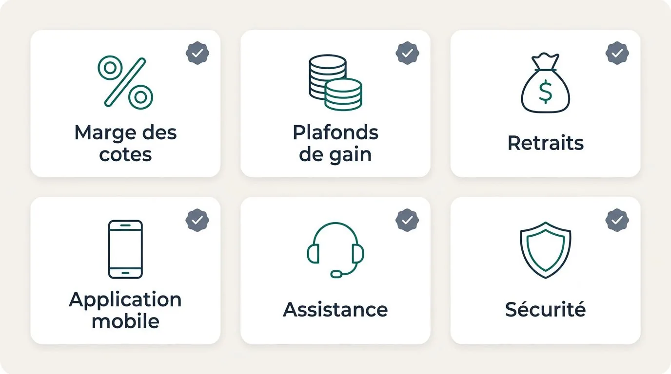 Critères vérifiables pour comparer les bookmakers — bookmakers Afrique du Sud