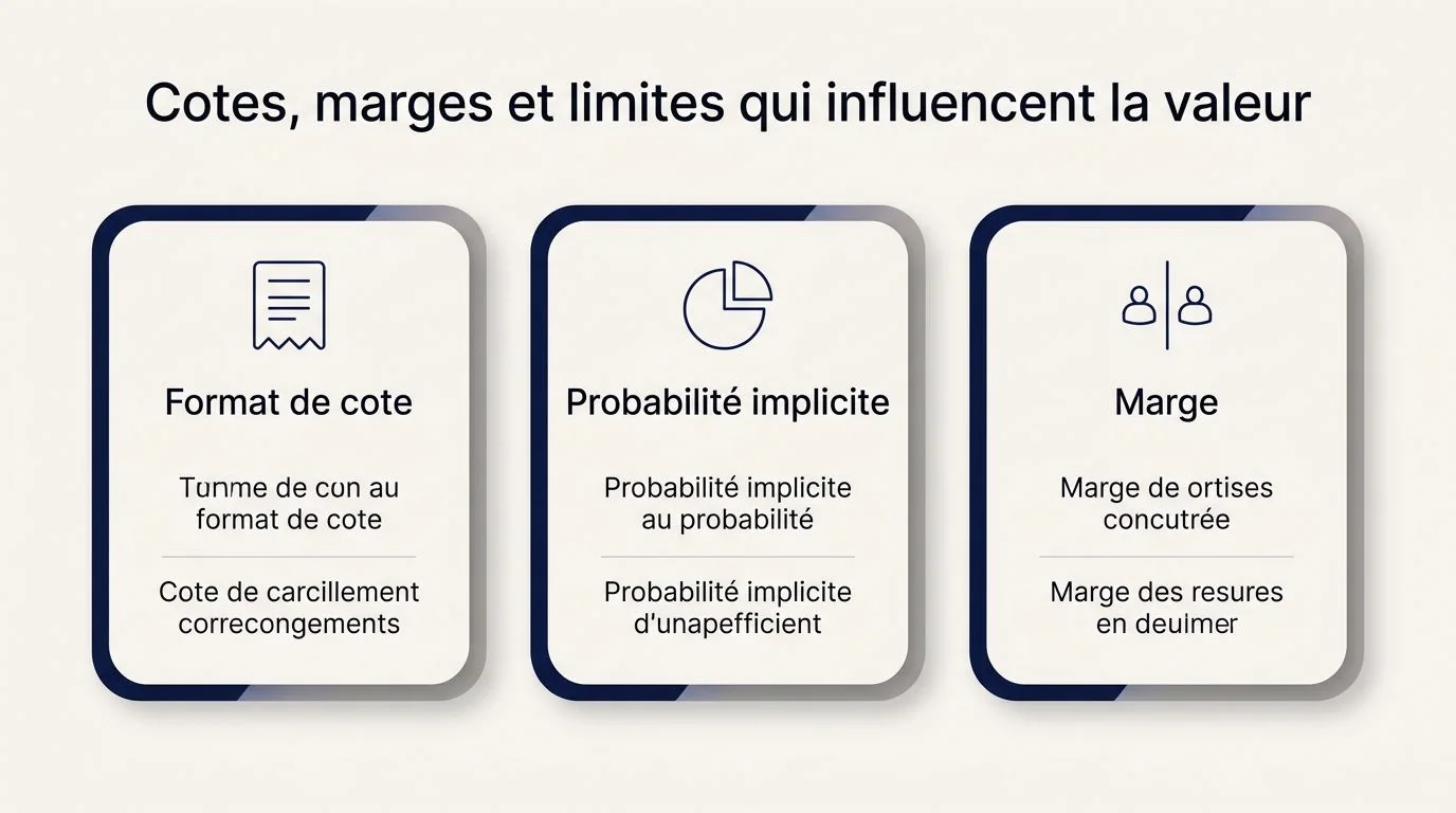 Cotes, marges et limites qui influencent la valeur