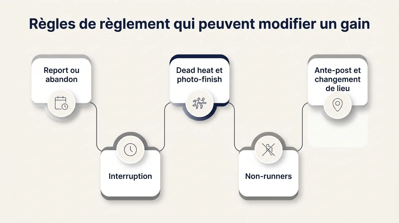 Règles de règlement qui peuvent modifier un gain
