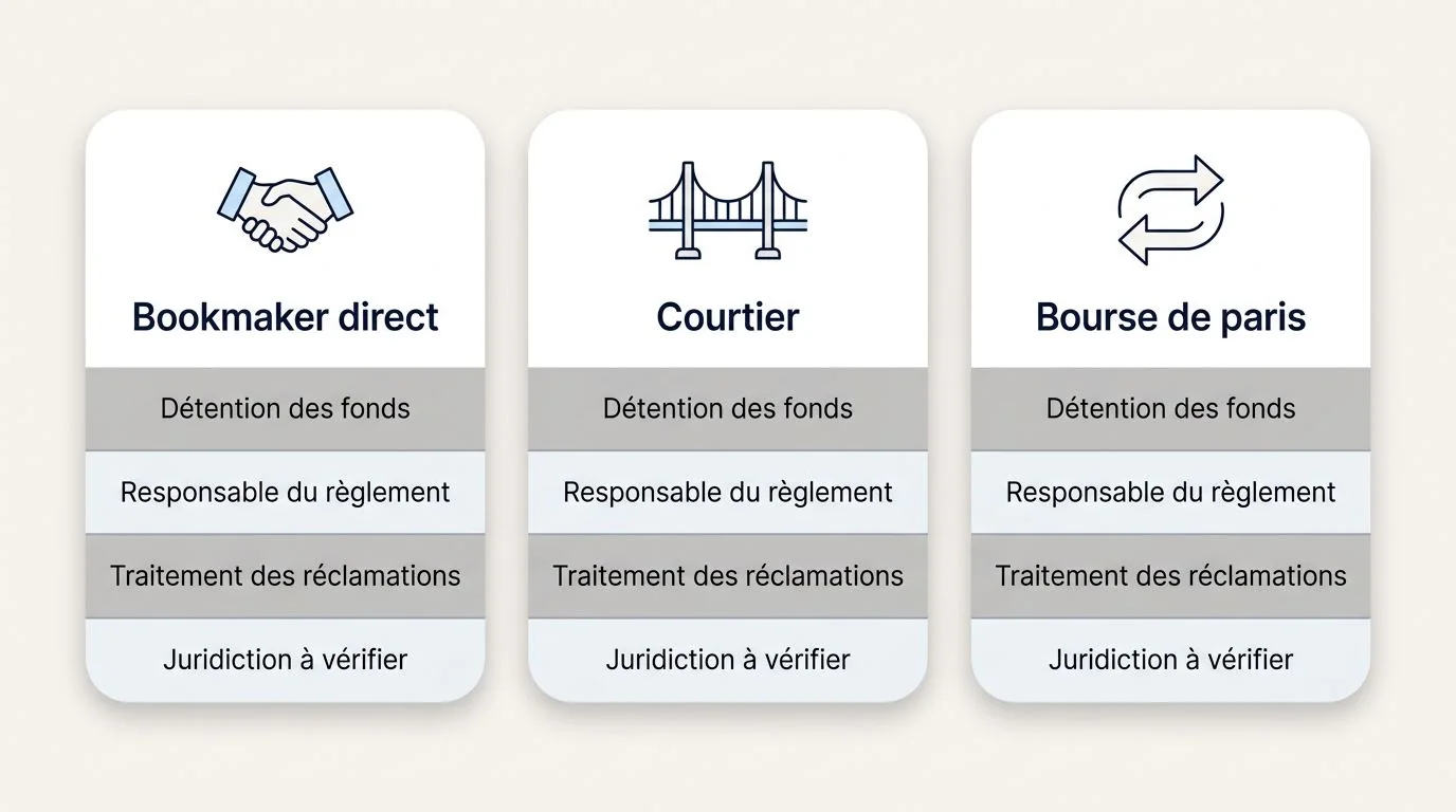 Bookmaker, courtier et bourse de paris