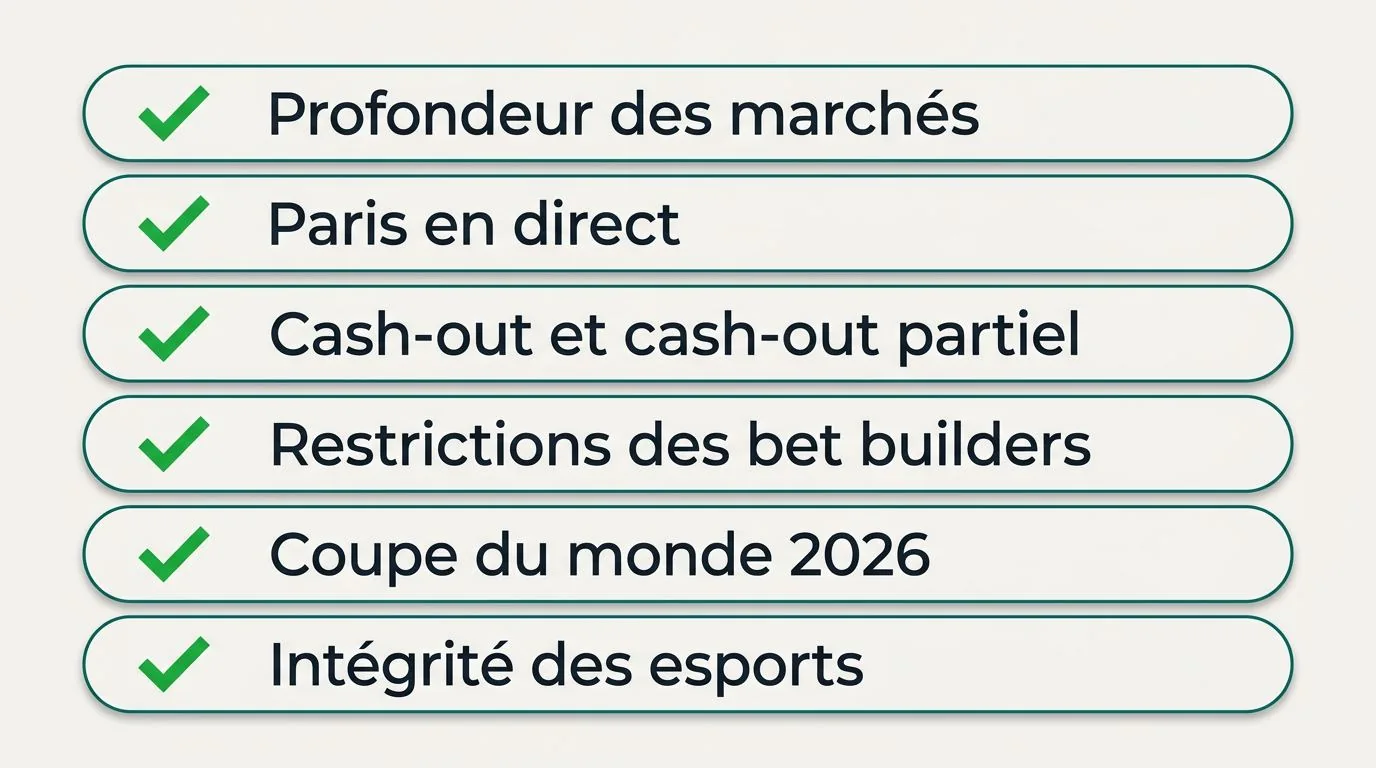 Sports, marchés et paris en direct — bookmakers Malte