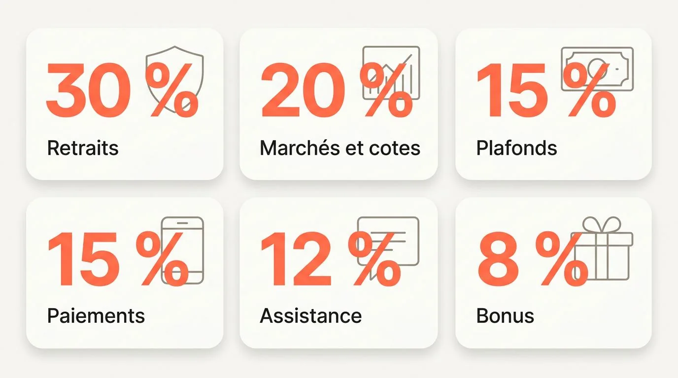 Critères de notation prioritaires — bookmakers Sénégal