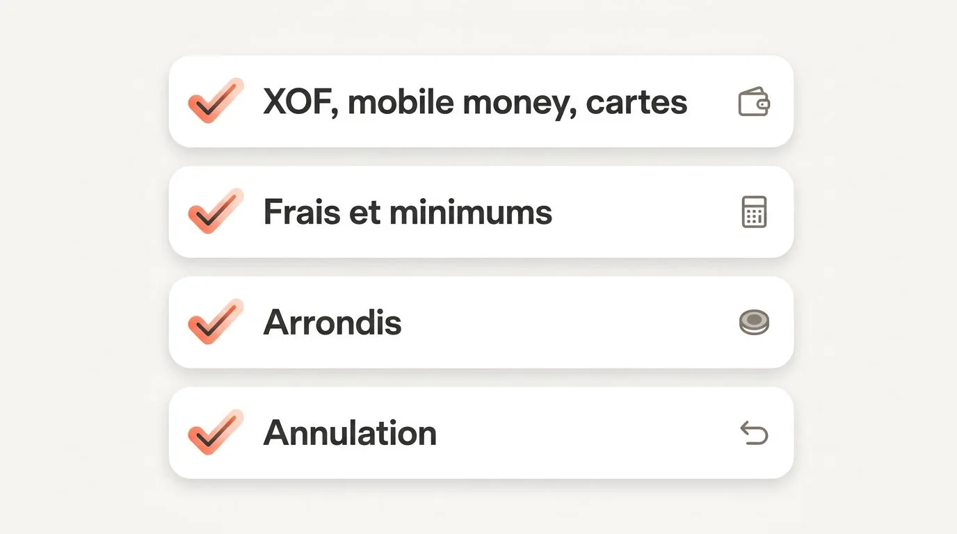 Dépôts et coûts — bookmakers Sénégal