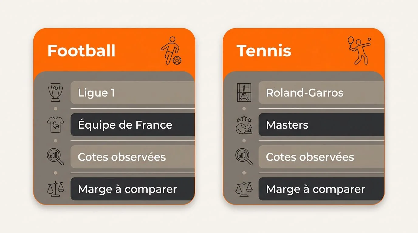 Comparer les cotes et les marchés sportifs